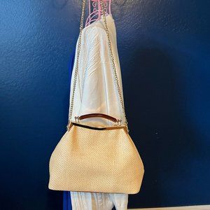 Valentina Fiore Beige Bag